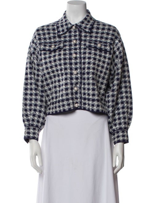 Sandro Plaid Print Jacket