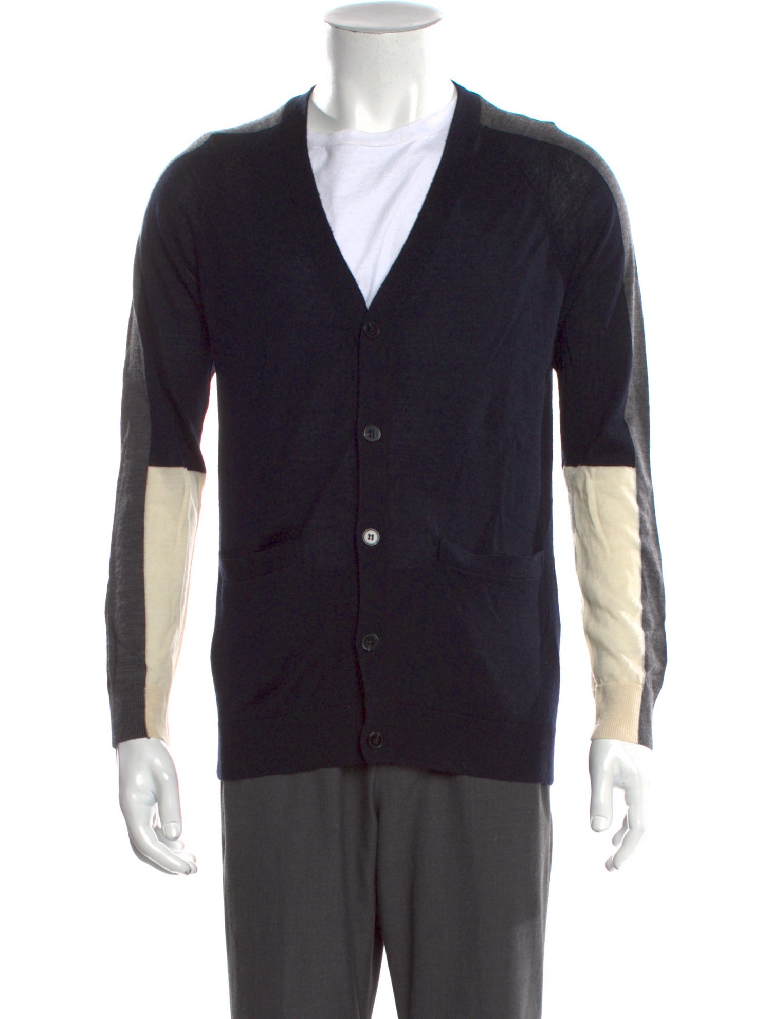 Sandro Merino Wool V-Neck Cardigan