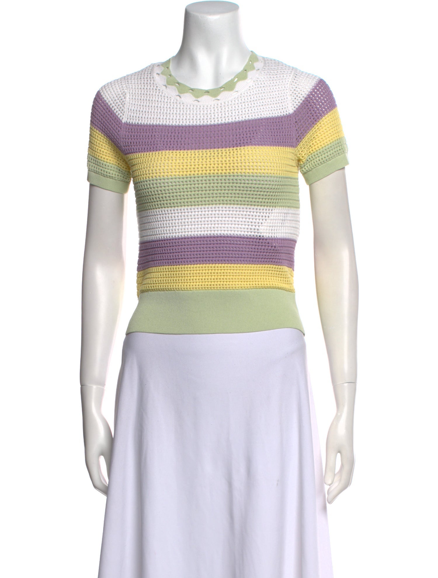 Sandro Striped Crew Neck Sweater