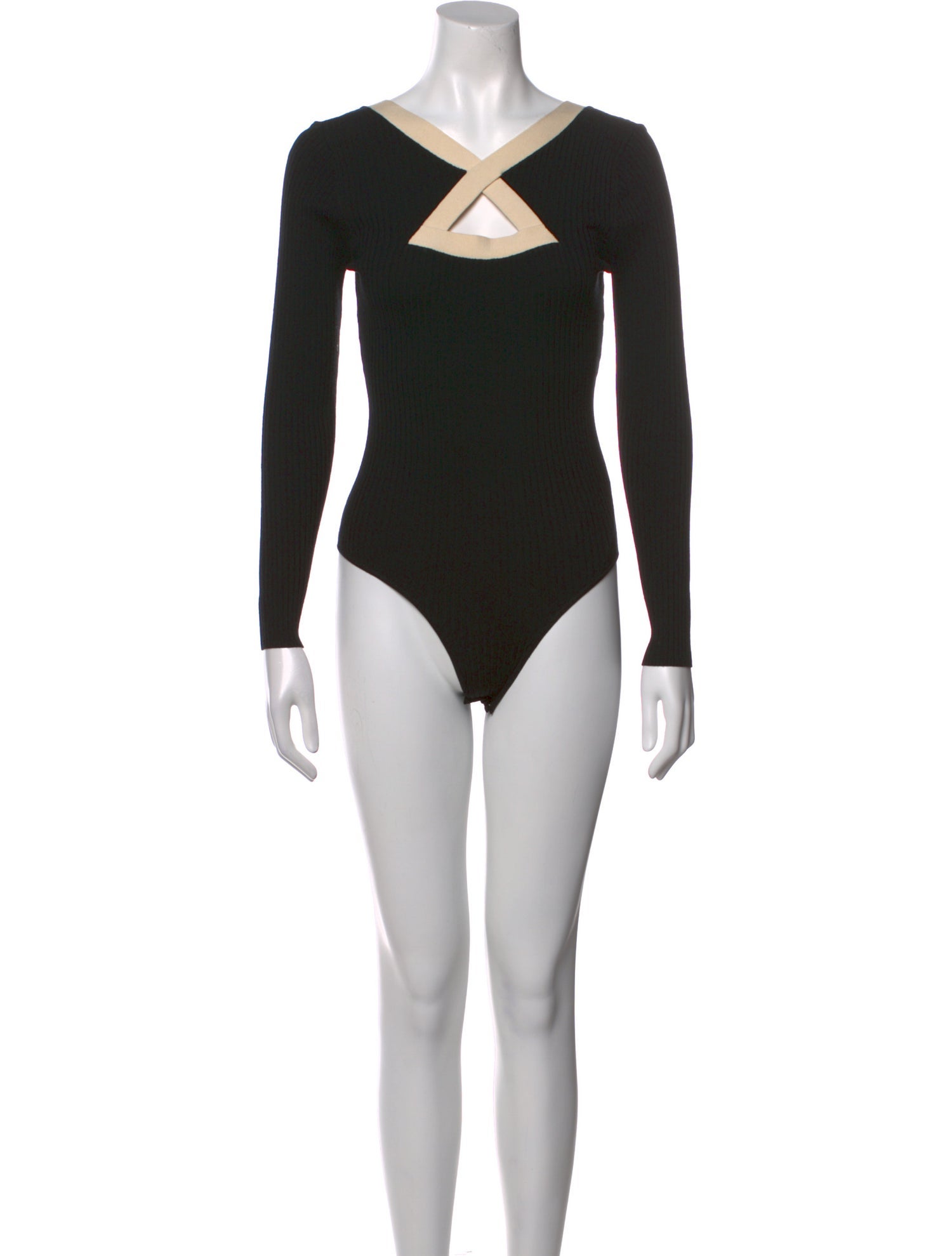 Sandro V-Neck Long Sleeve Bodysuit