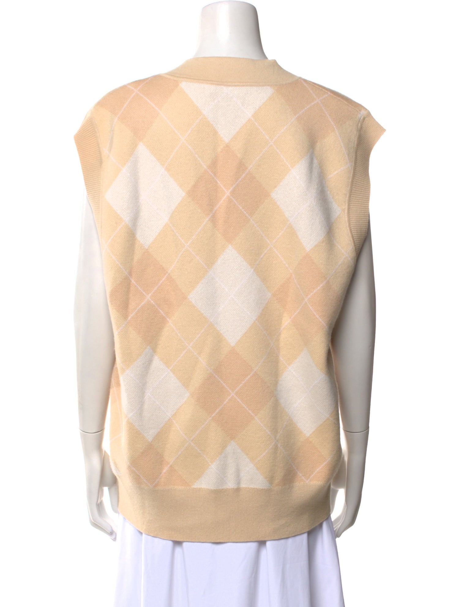 Sandro Plaid Print V-Neck Sweater