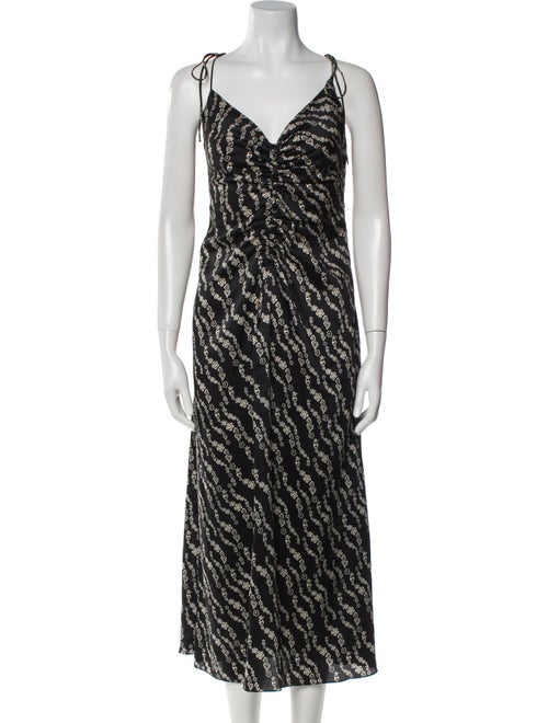 Sandro Printed Long Dress