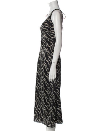 Sandro Printed Long Dress