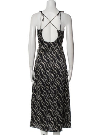 Sandro Printed Long Dress