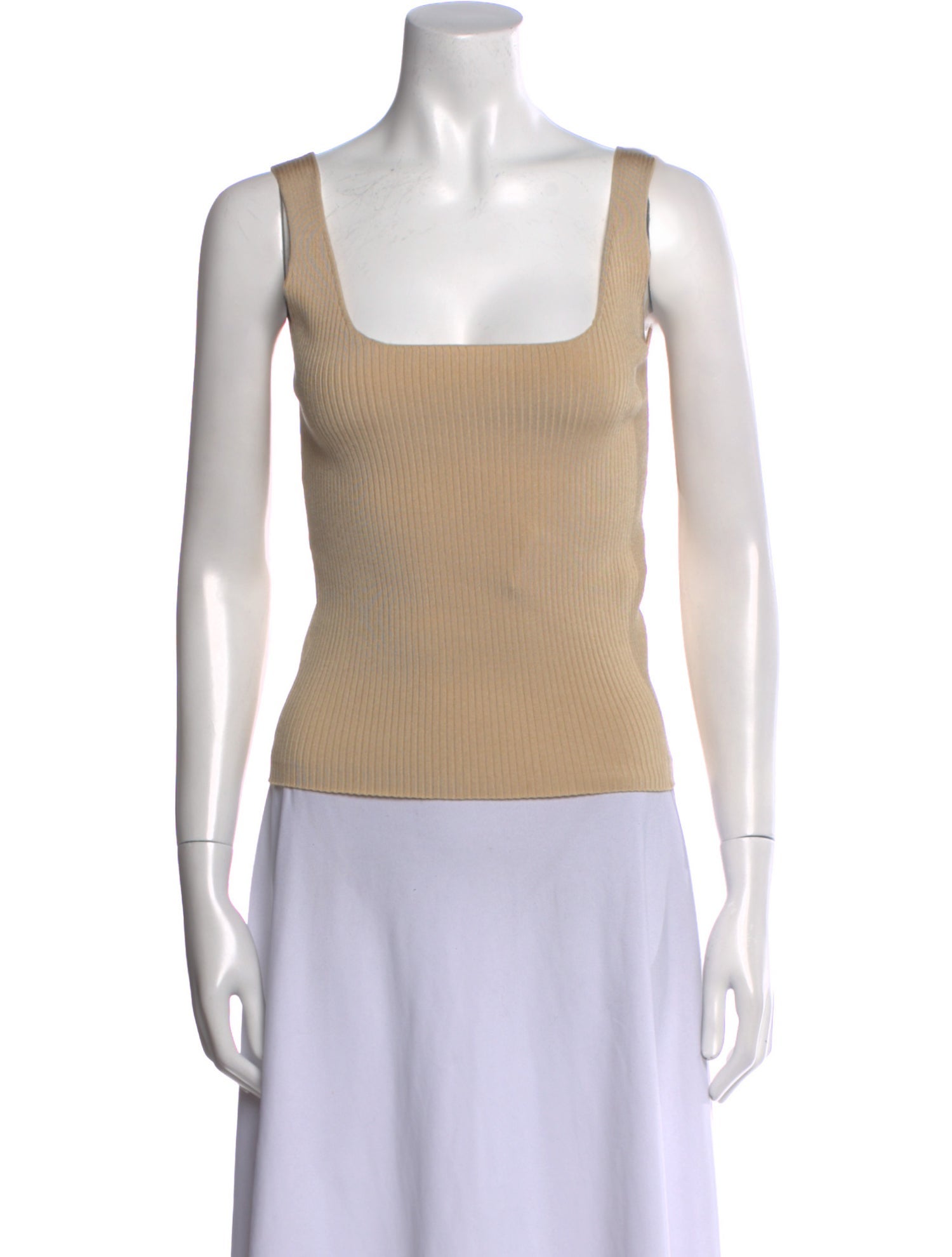 Sandro Square Neckline Sleeveless Top