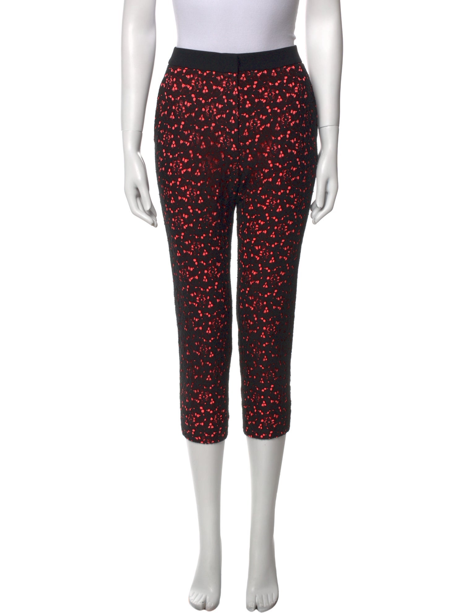 Sandro Printed Skinny Leg Pants