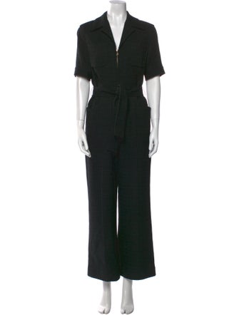 Sandro V-Neck Jumpsuit