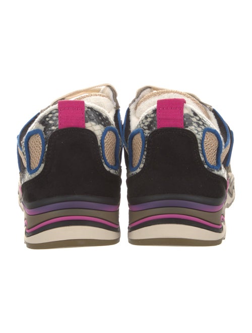 Sandro Suede Colorblock Pattern Sneakers