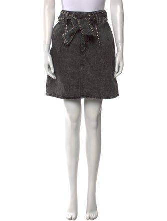 Sandro Distressed Accents Knee-Length Skirt