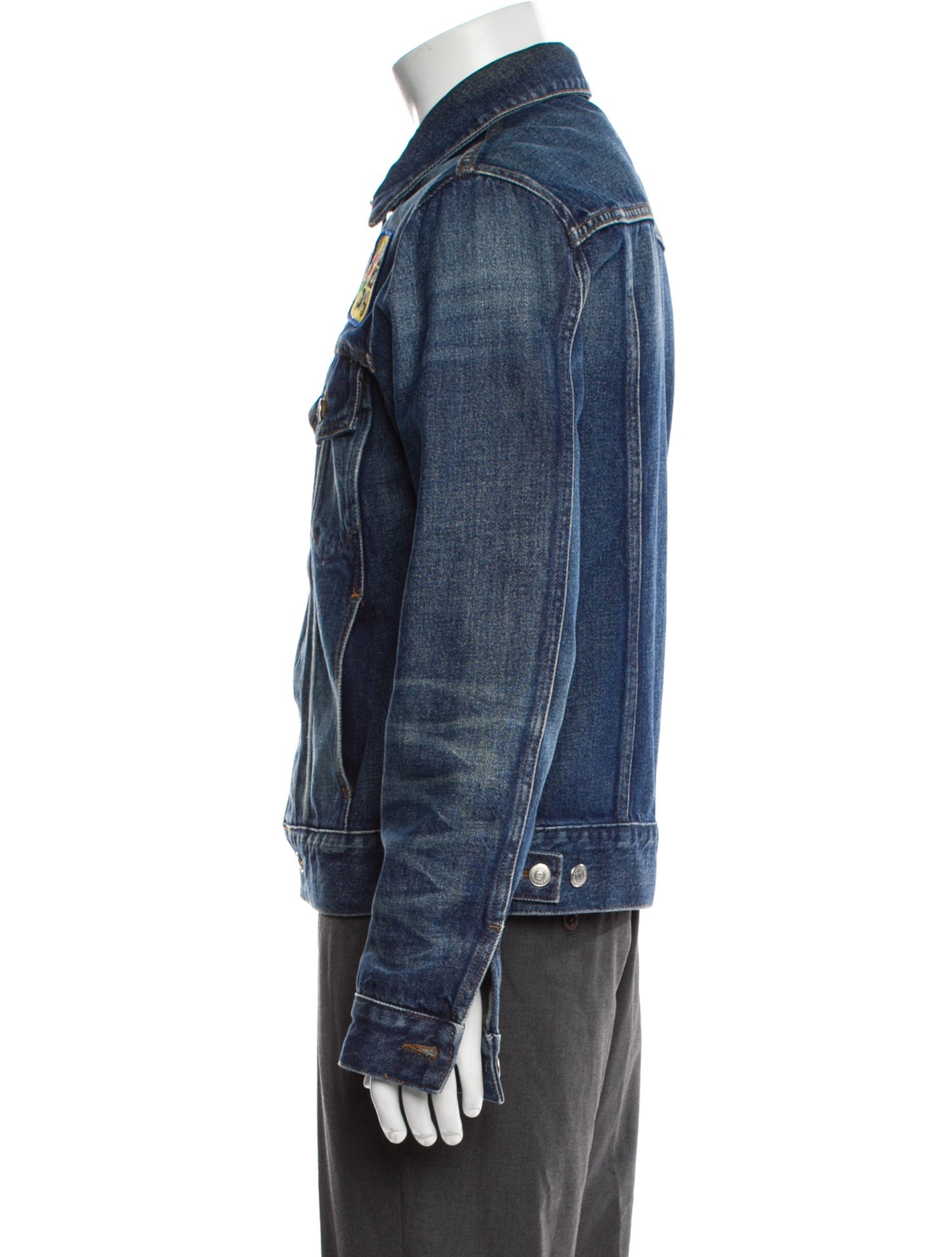 Sandro Graphic Print Denim Jacket