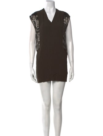 Sandro V-Neck Mini Dress