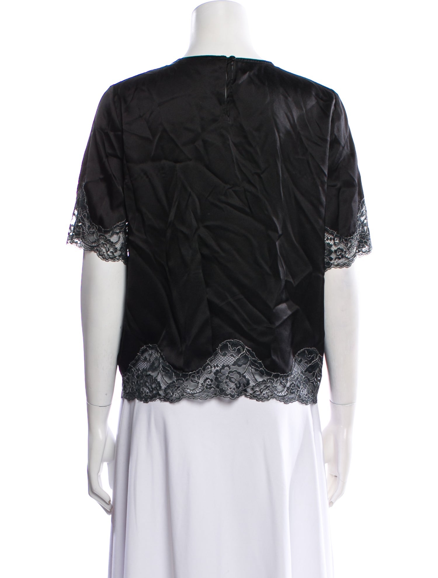 Sandro Silk Crew Neck Blouse