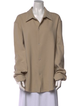 Sandro Long Sleeve Button-Up Top