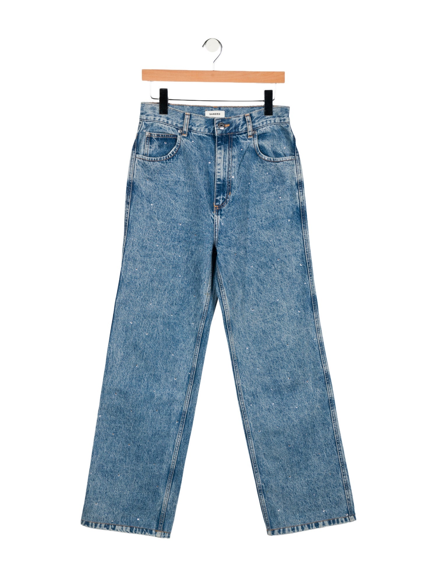Sandro High-Rise Wide Leg Jeans