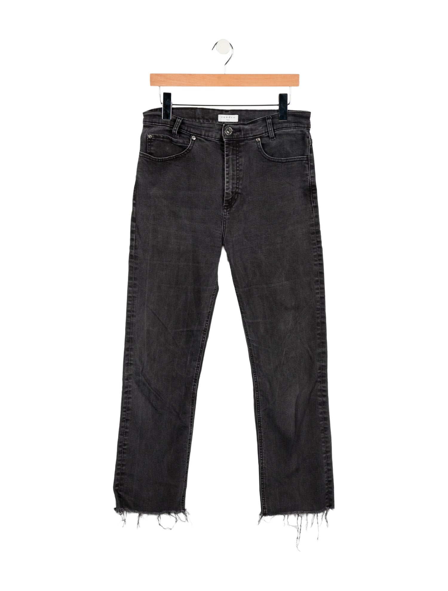 Sandro High-Rise Straight Leg Jeans