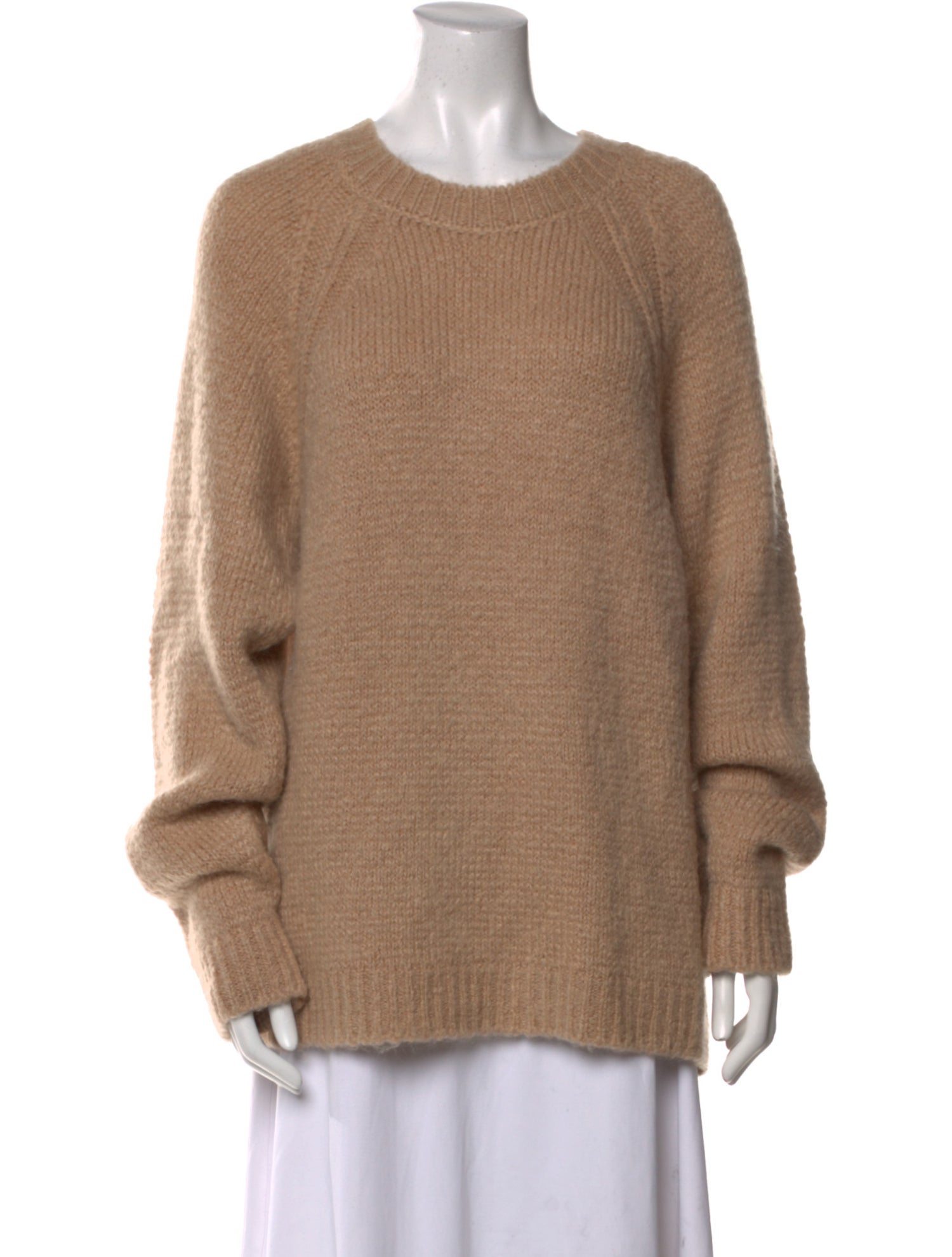 Sandro Camel Hair Crew Neck Sweater