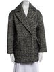 Sandro Wool Tweed Pattern Peacoat