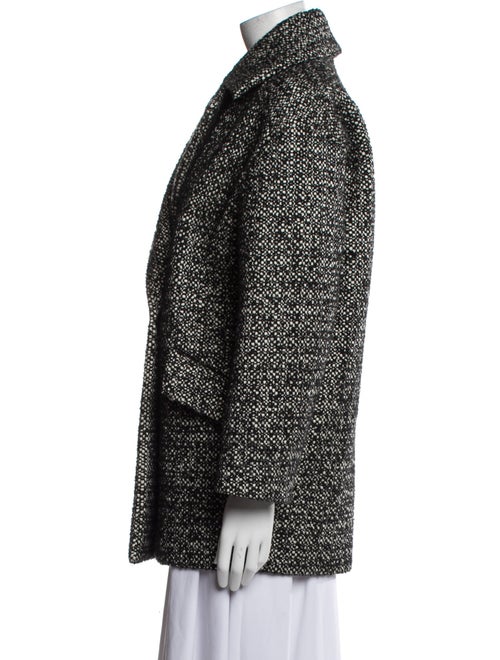 Sandro Wool Tweed Pattern Peacoat