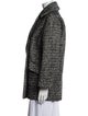 Sandro Wool Tweed Pattern Peacoat