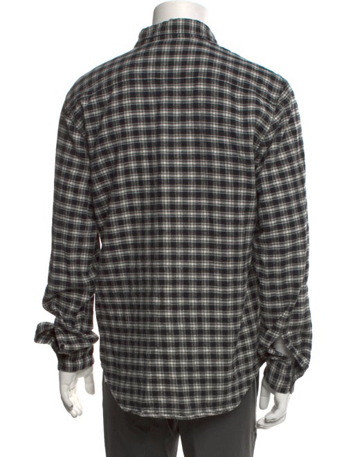 Sandro Plaid Print Long Sleeve Shirt
