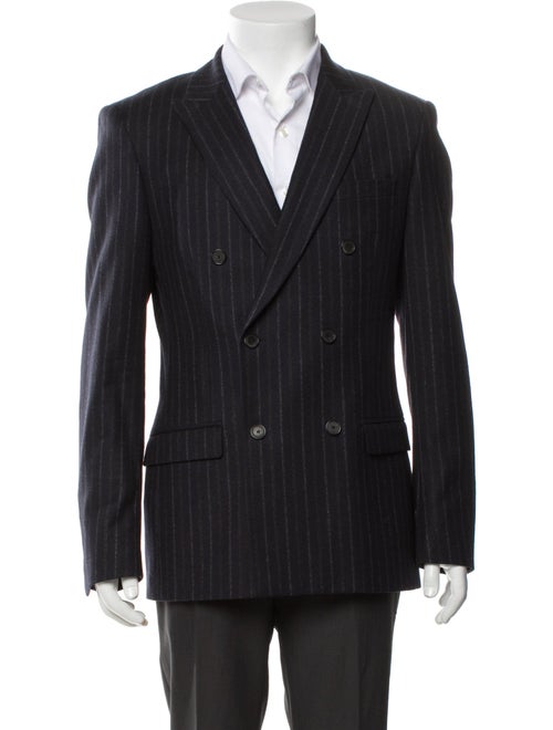Sandro Wool Striped Peacoat