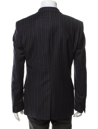 Sandro Wool Striped Peacoat