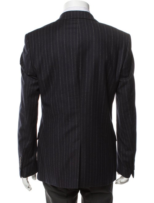 Sandro Wool Striped Peacoat