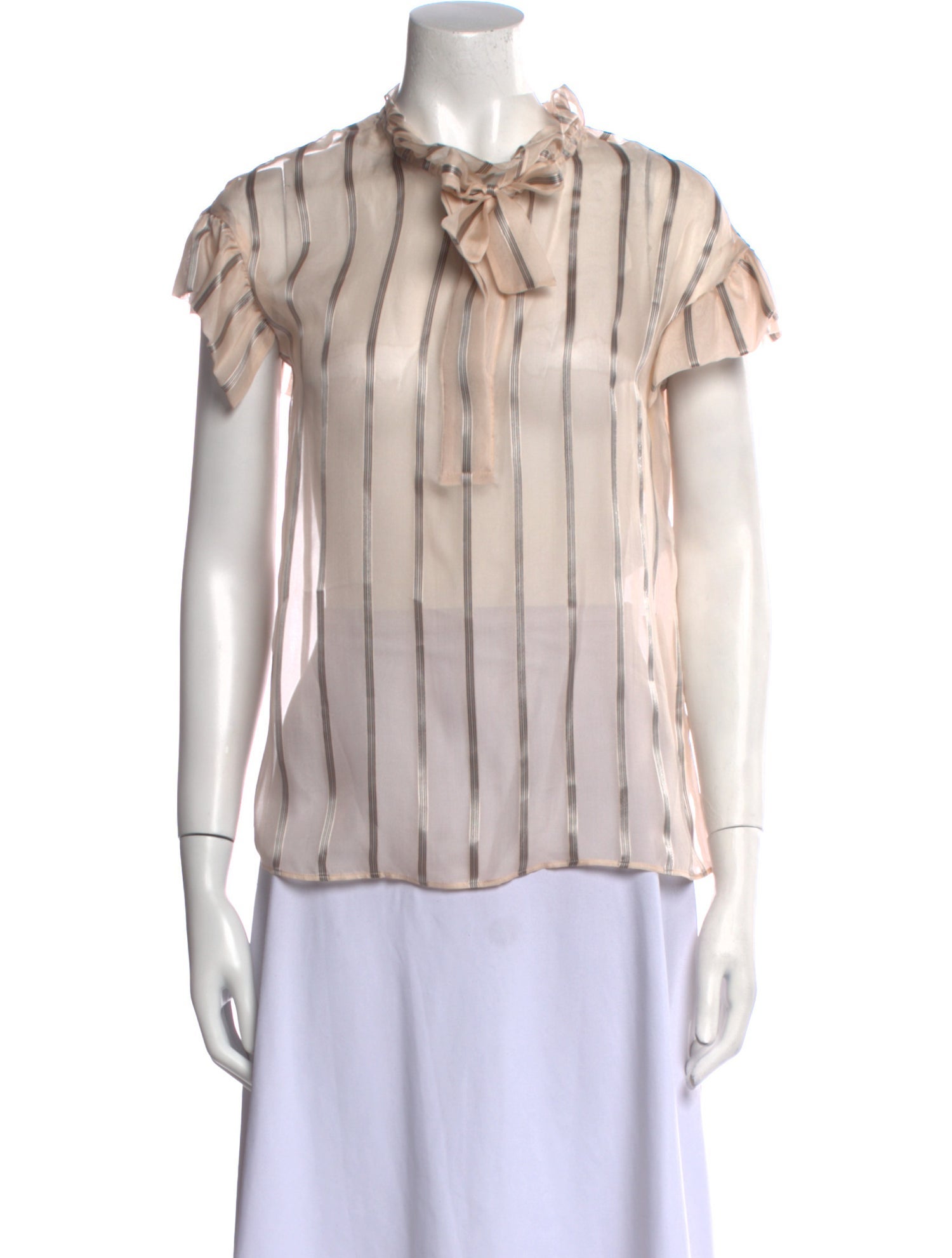 Sandro Silk Striped Blouse w/ Tags
