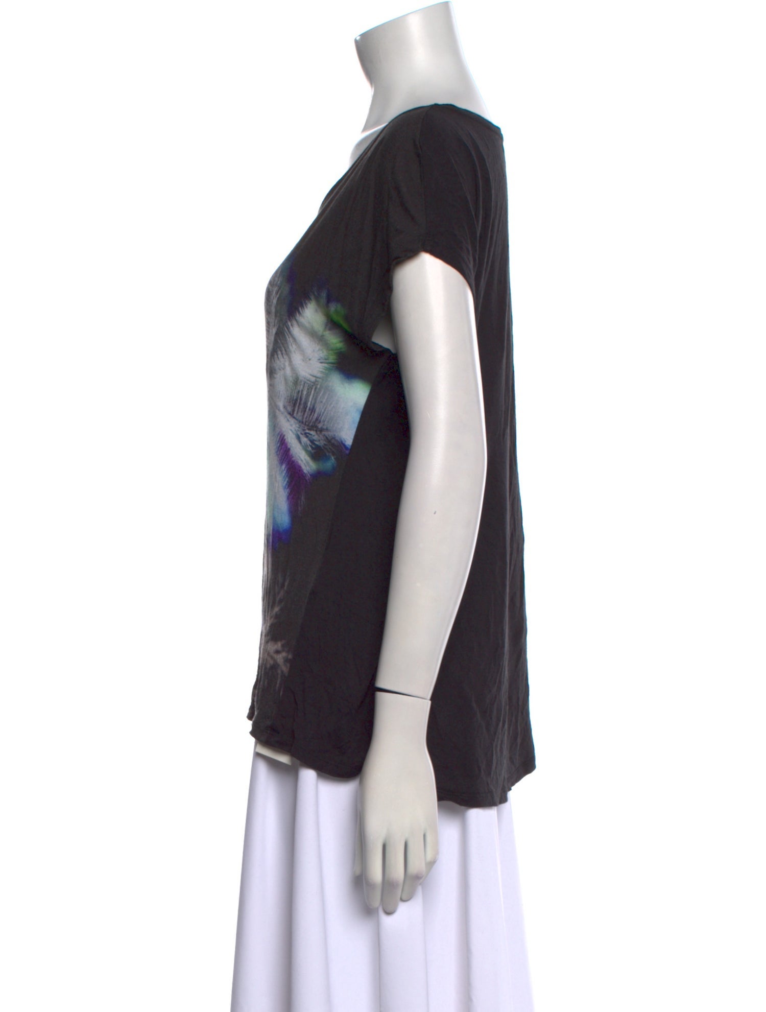 Sandro Printed Scoop Neck T-Shirt