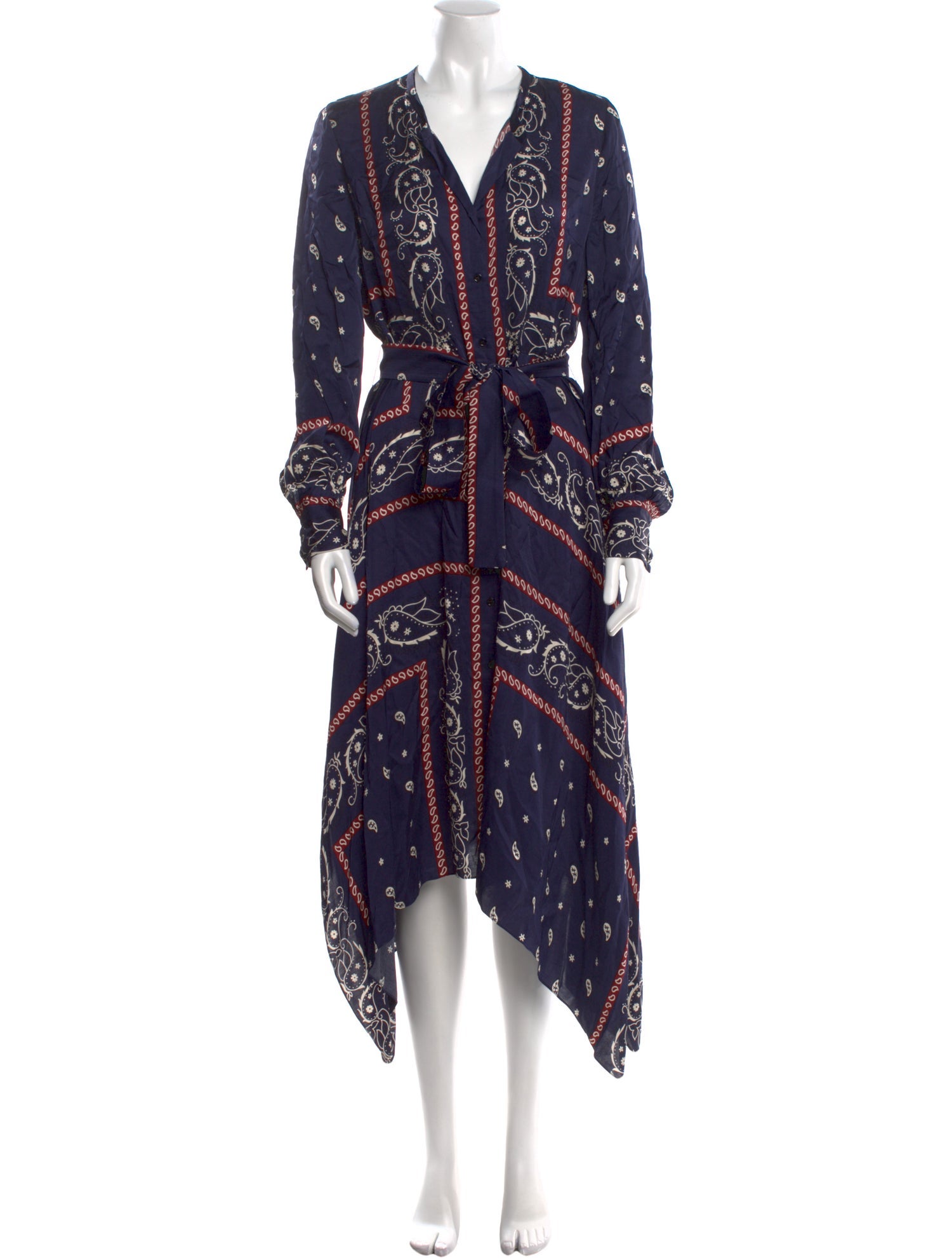 Sandro Paisley Print Long Dress