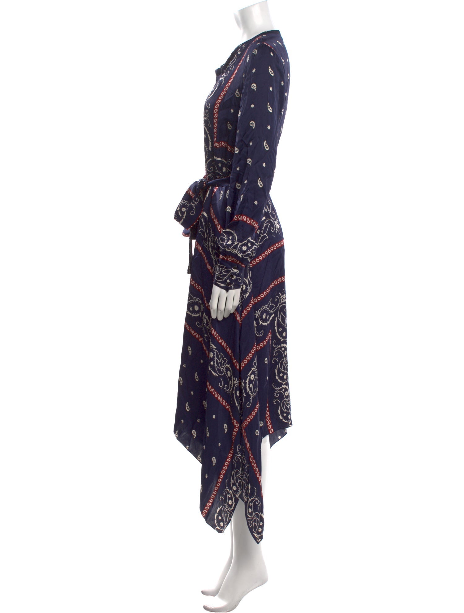 Sandro Paisley Print Long Dress