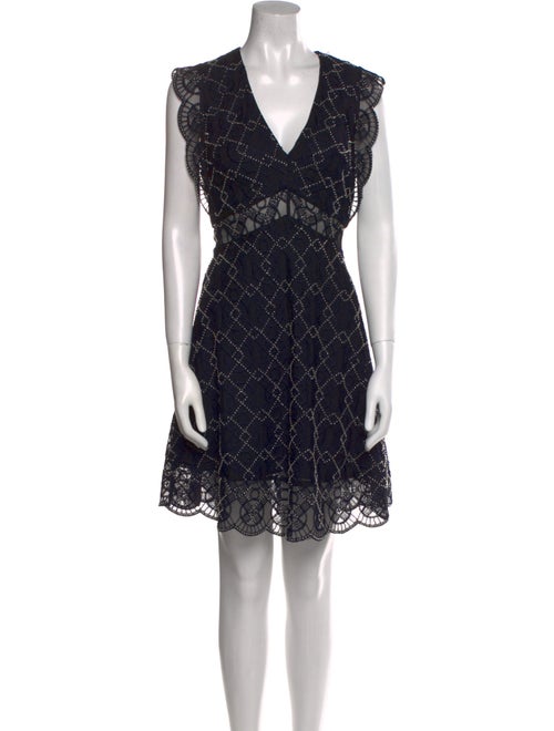Sandro Lace Pattern Knee-Length Dress