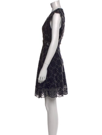Sandro Lace Pattern Knee-Length Dress