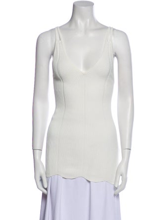 Sandro V-Neck Sleeveless Top