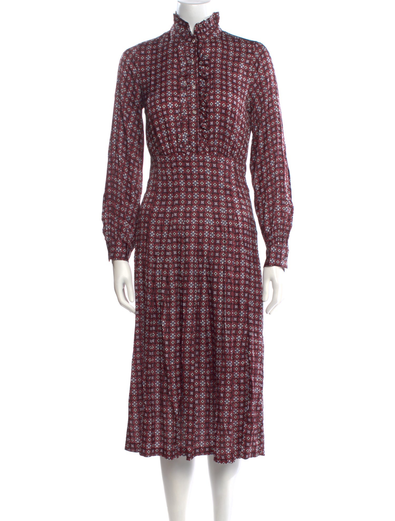 Sandro Floral Print Midi Length Dress