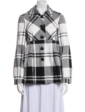 Sandro Plaid Print Blazer