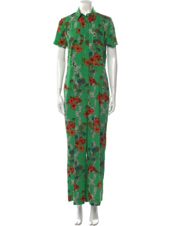Sandro Floral Print Jumpsuit