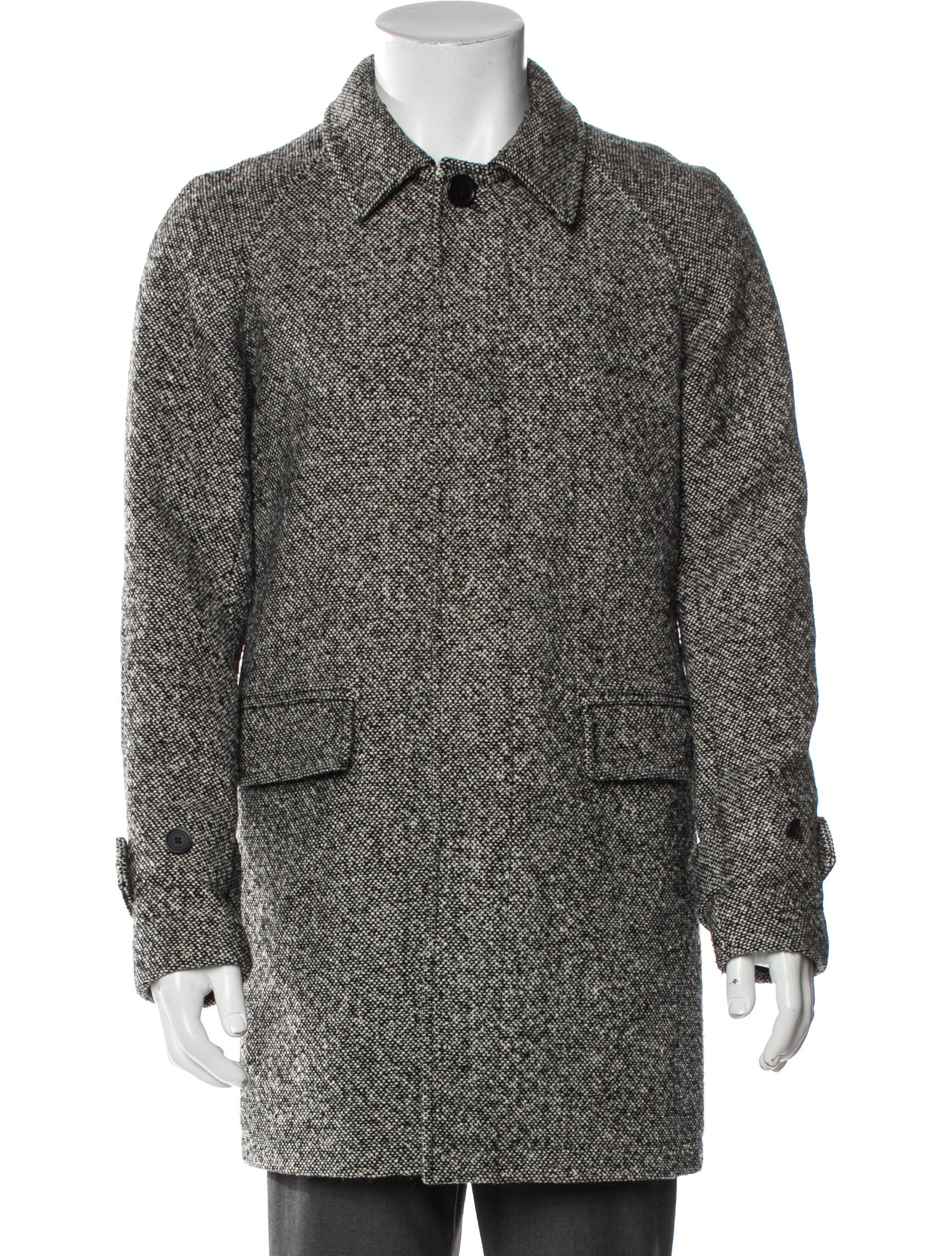 Sandro Virgin Wool Puffer Coat