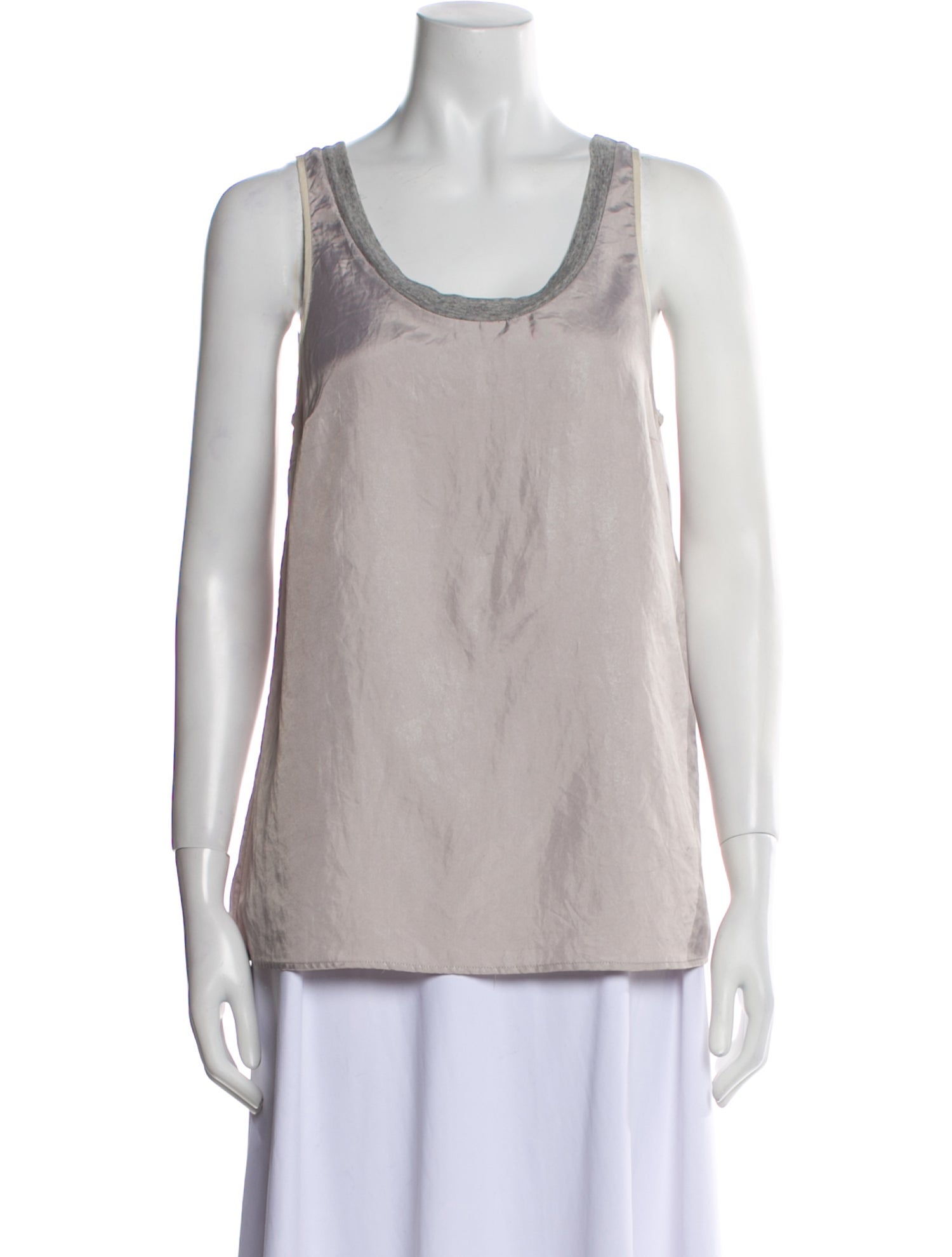Sandro Silk Scoop Neck Top