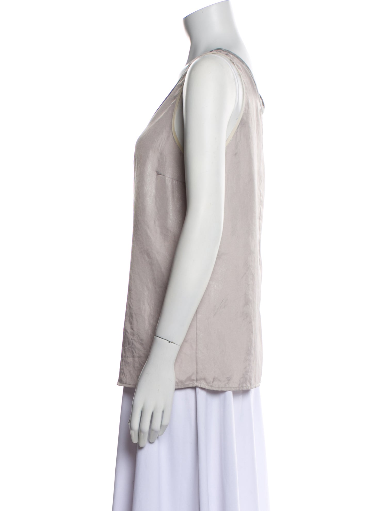 Sandro Silk Scoop Neck Top