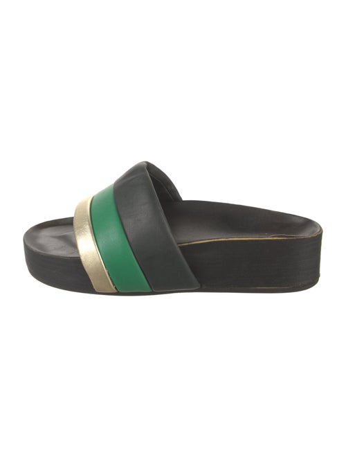 Sandro Leather Printed Slides