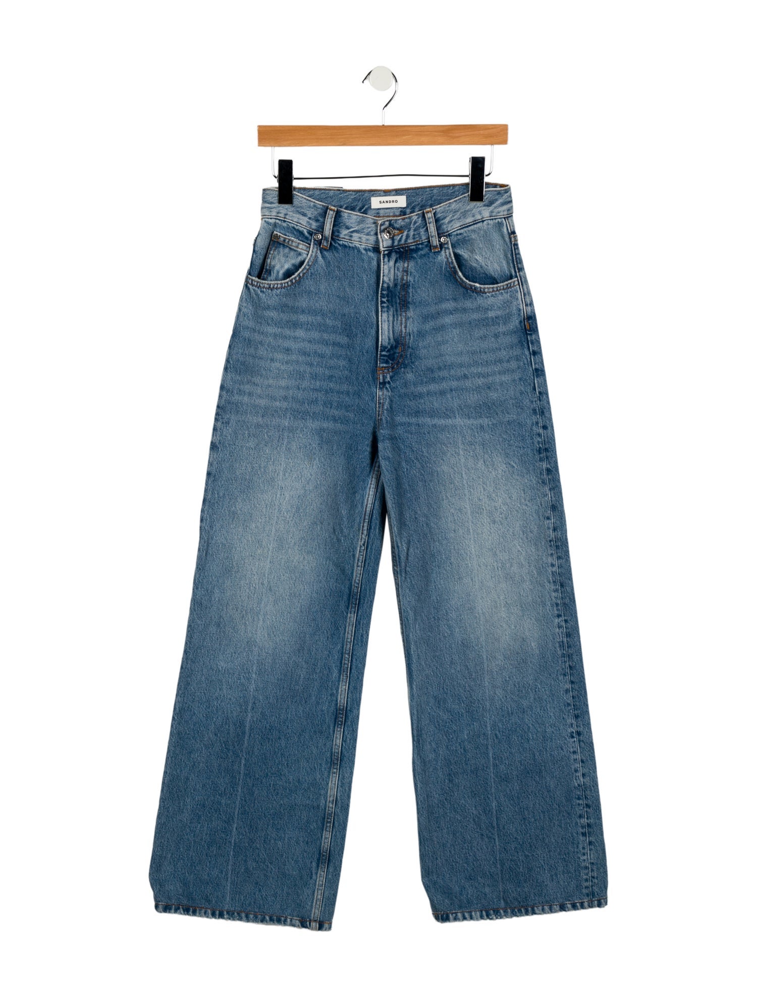 Sandro High-Rise Wide Leg Jeans
