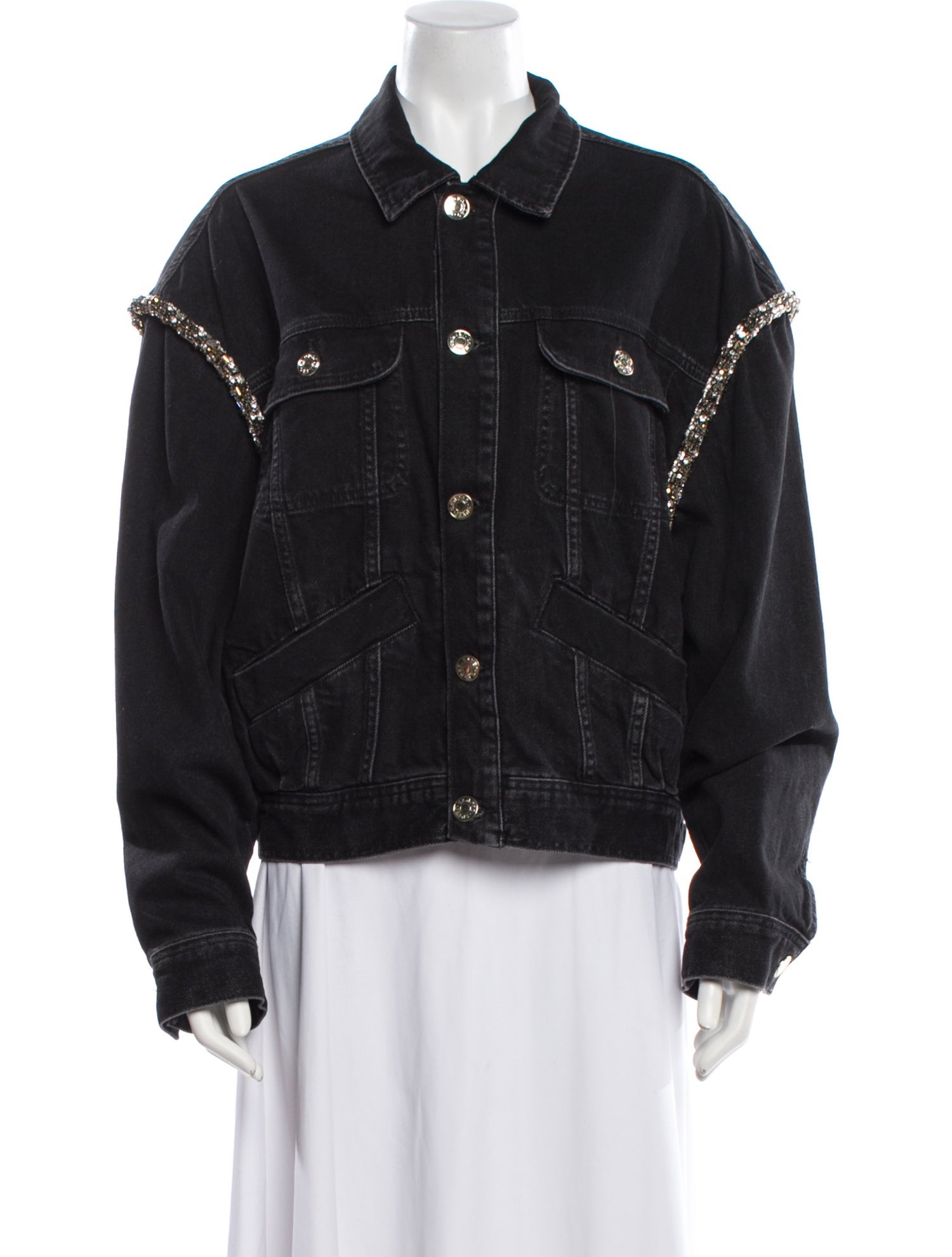 Sandro Silk Denim Jacket