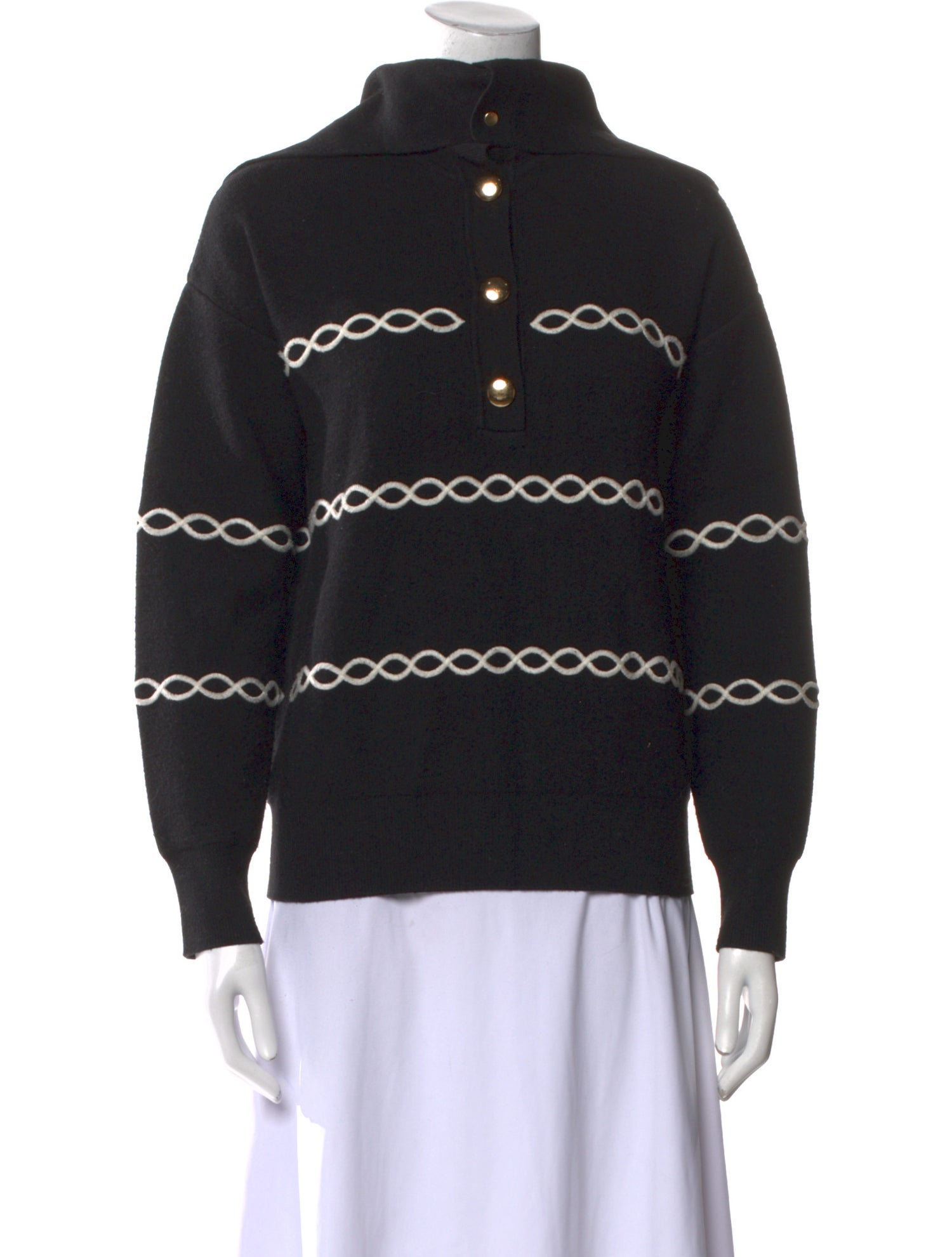 Sandro Wool Striped Sweater