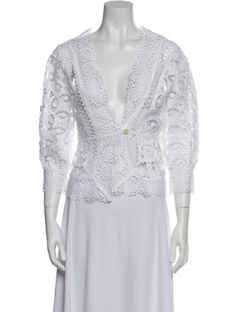 Sandro Lace Pattern Evening Jacket