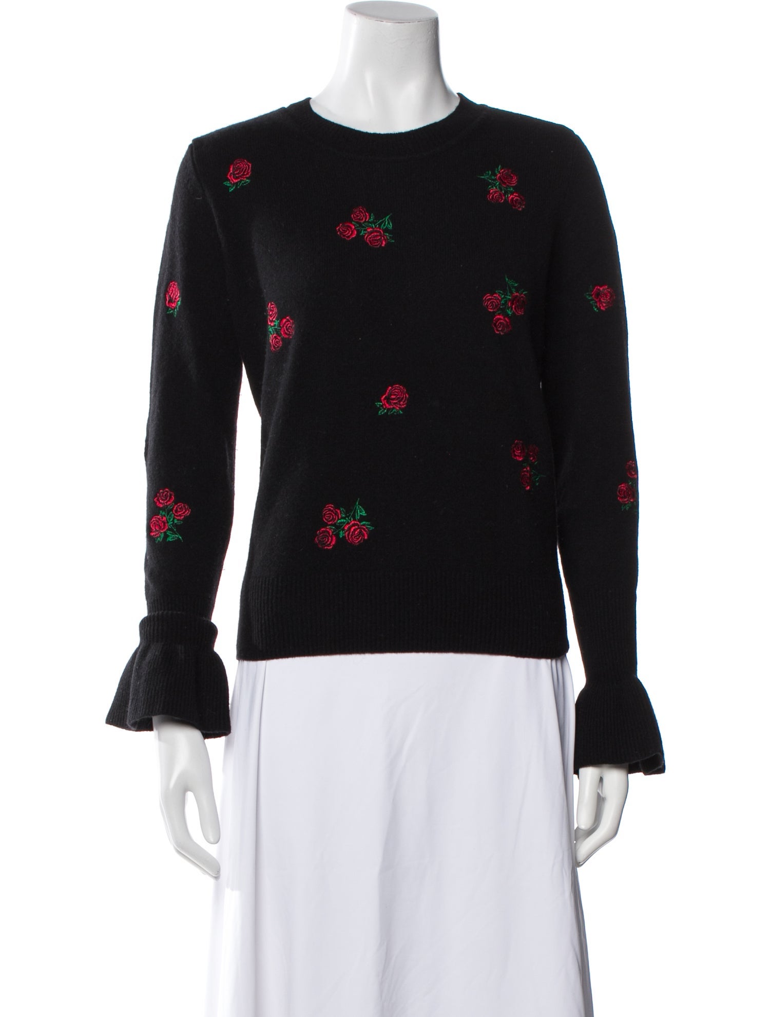 Sandro Wool Floral Print Sweater