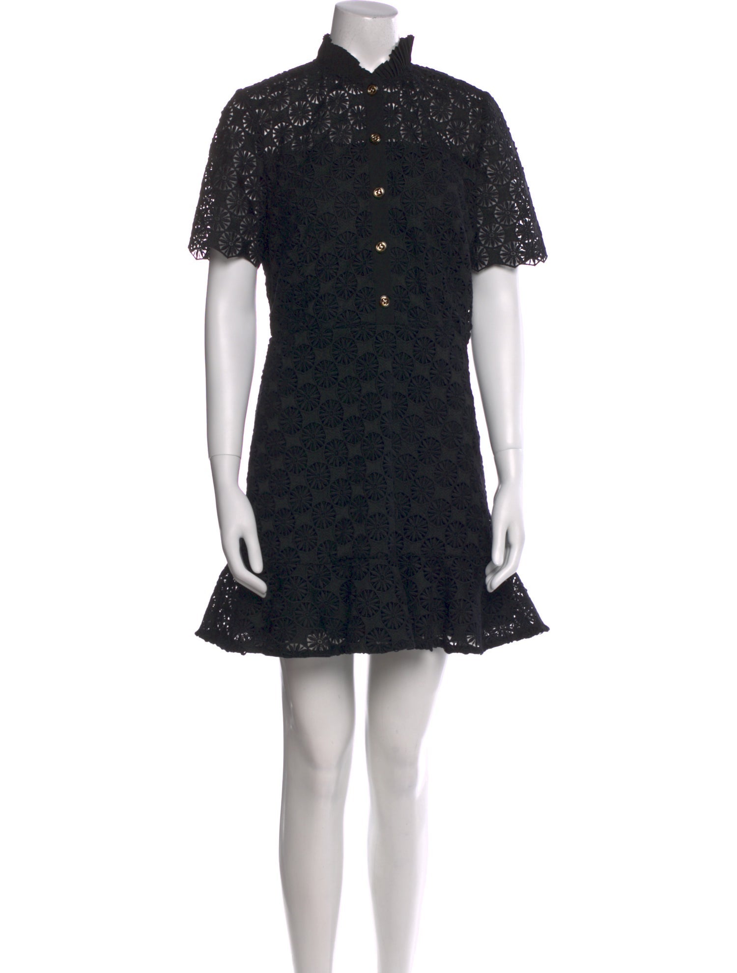 Sandro Mock Neck Mini Dress