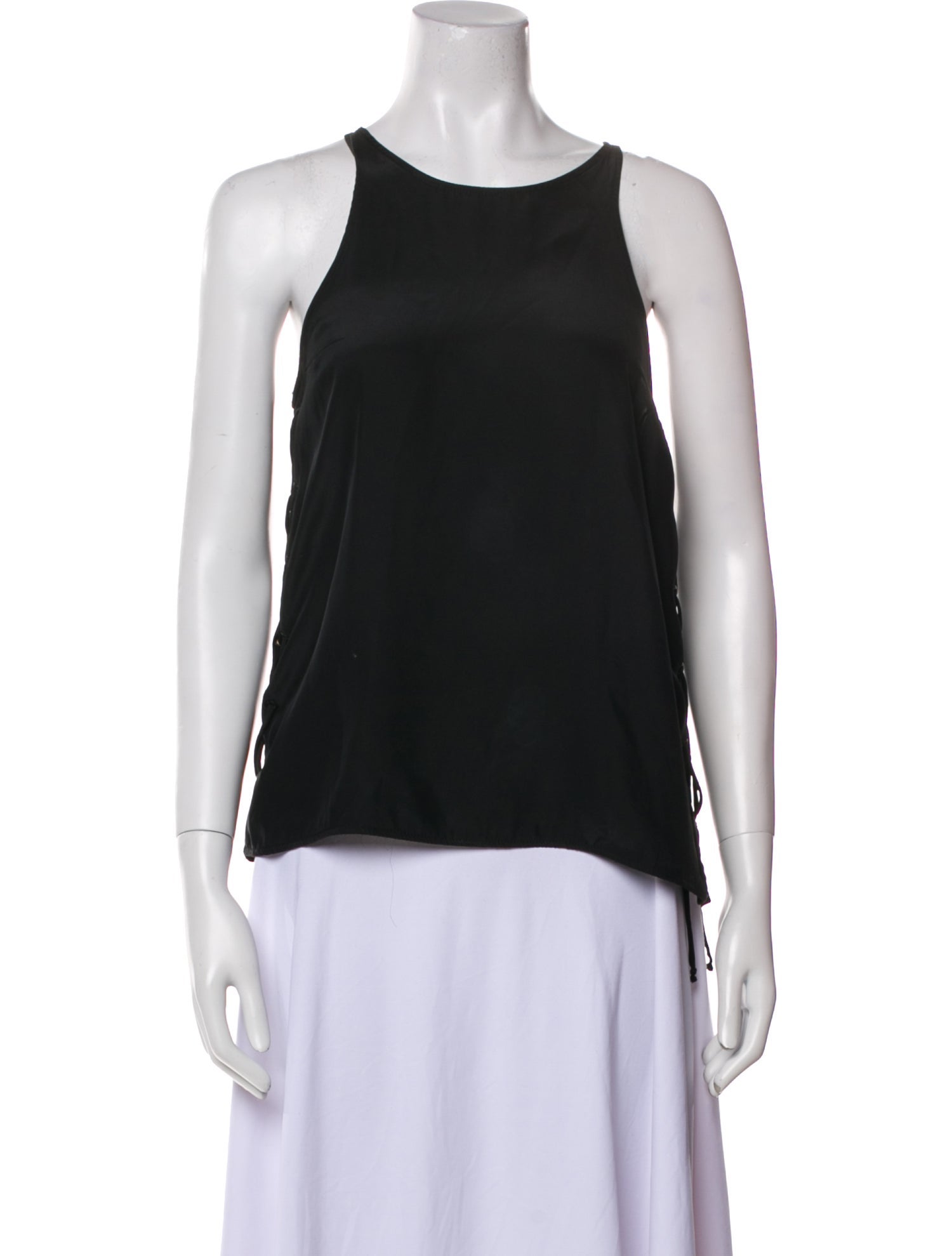 Sandro Silk Scoop Neck Top