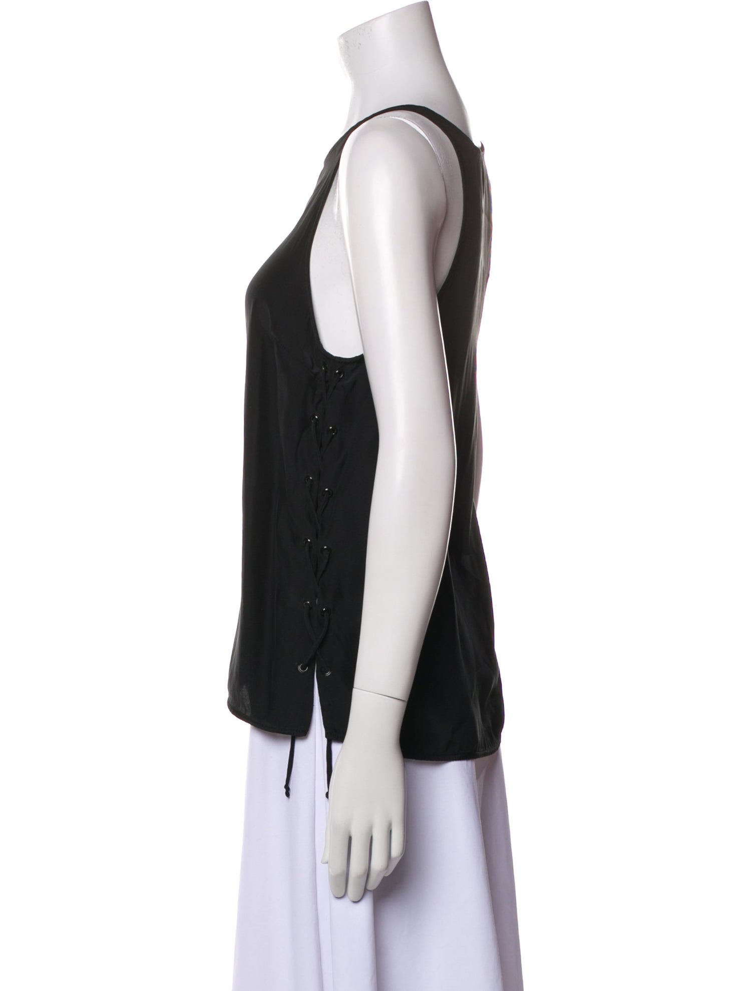 Sandro Silk Scoop Neck Top