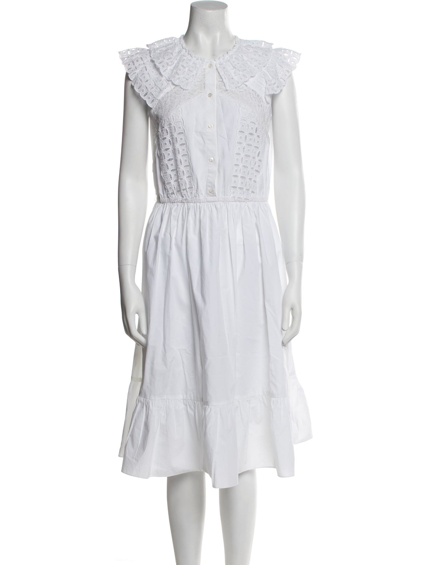 Sandro Crew Neck Knee-Length Dress